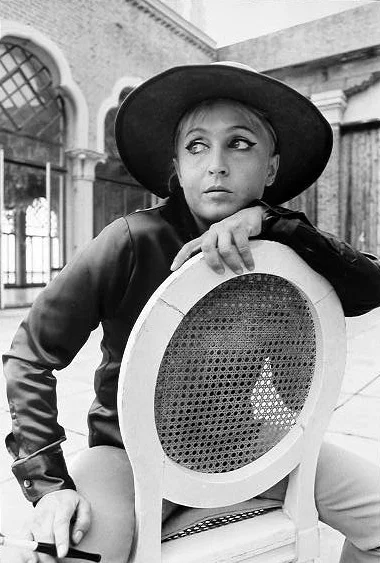 Laura Betti al Festival del Cinema di Venezia, 1968. 