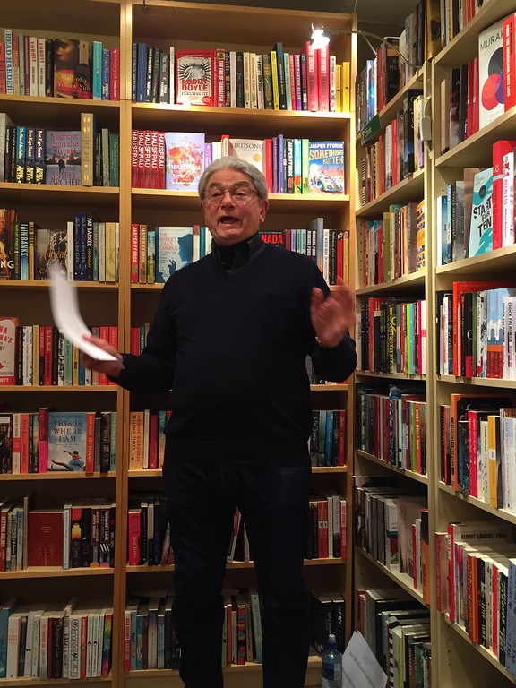 Ron Pavellas reads at the English Bookshop in Stockholm