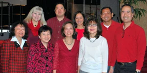 Terri with the church school staff