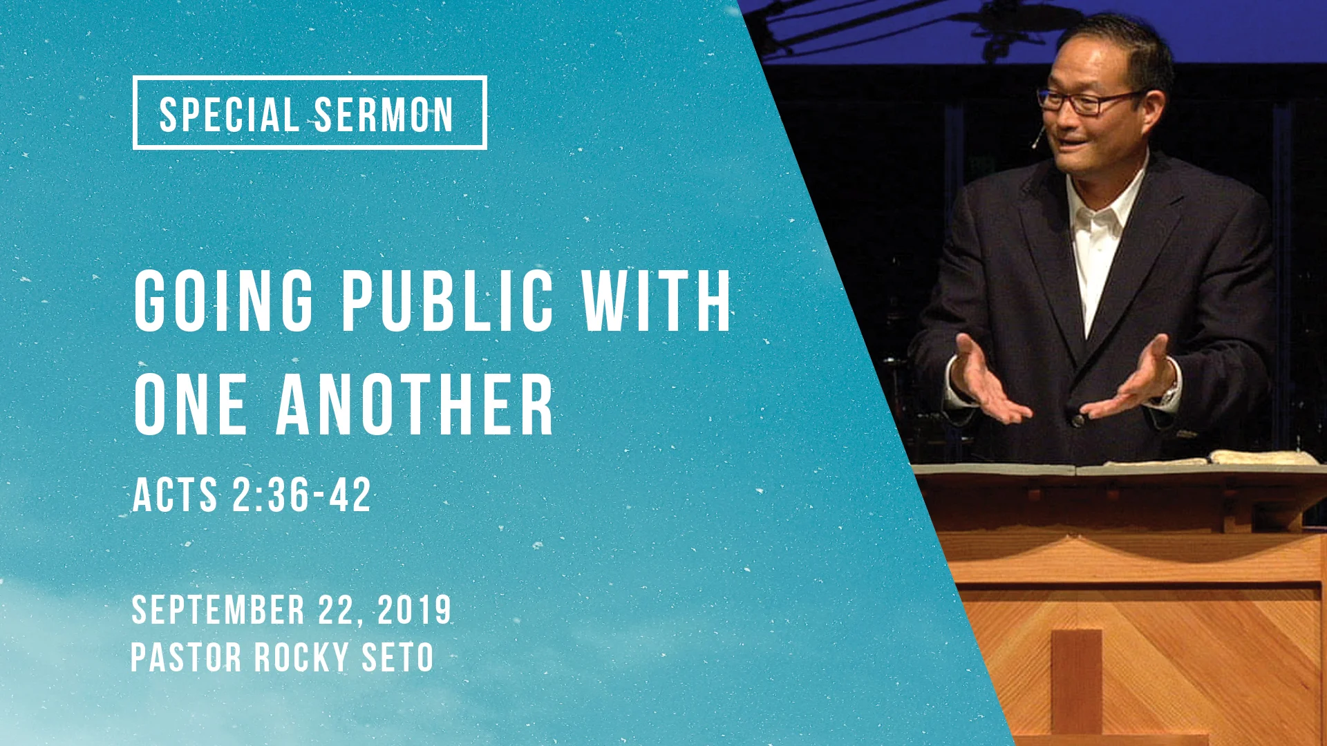 GOING PUBLIC WITH ONE ANOTHER