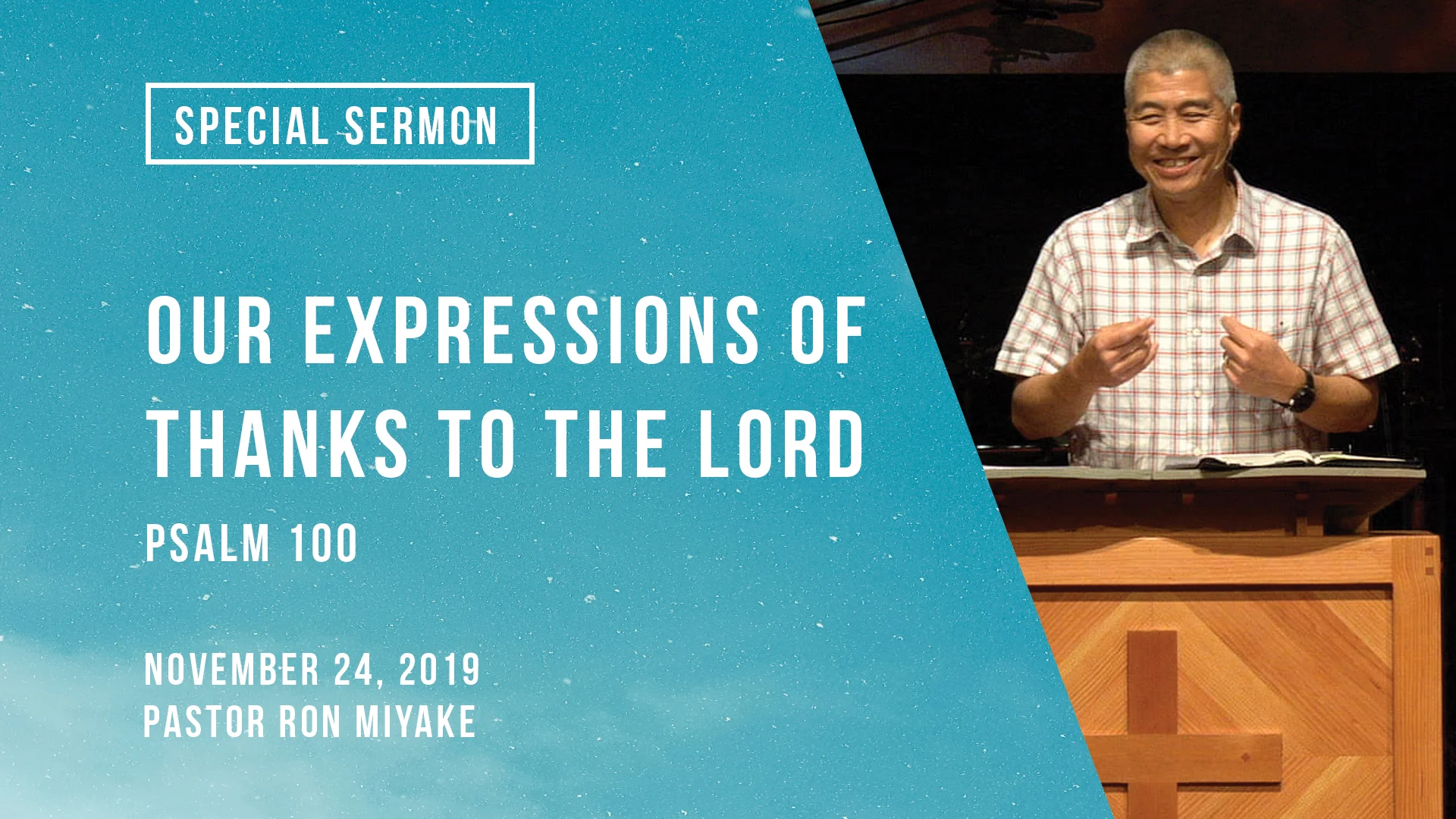 Our Expressions of Thanks to the Lord
