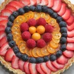 South African Milk Tart with Fruits