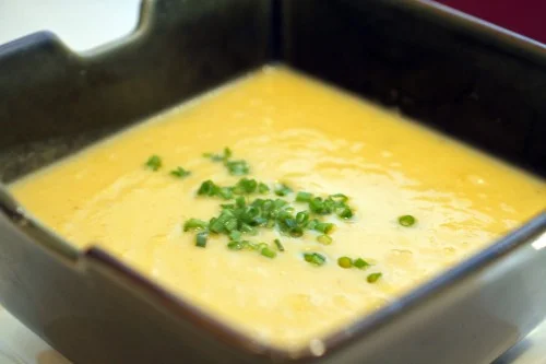 Pumpkin Soup with Garam Masala & Crème Fraiche