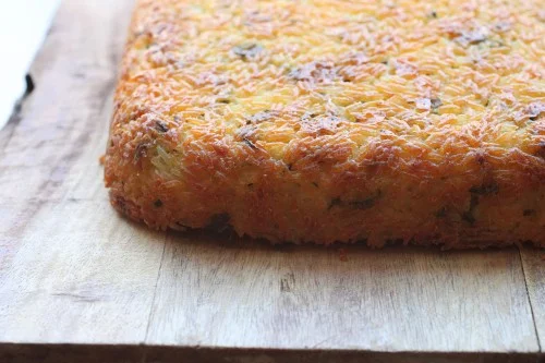 Roasted Garlic, Cheese & Herb Baked Rice