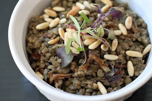 Mujaddara with Bulgur & Yoghurt