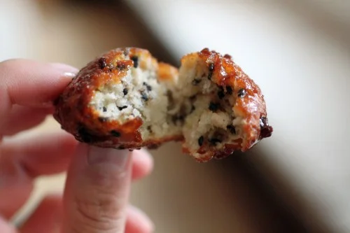 Black Sesame Arabic Donuts w/Date Molasses
