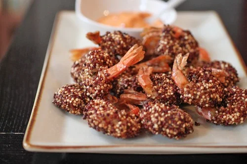 Quinoa Crusted Shrimp with Chipotle Mayo