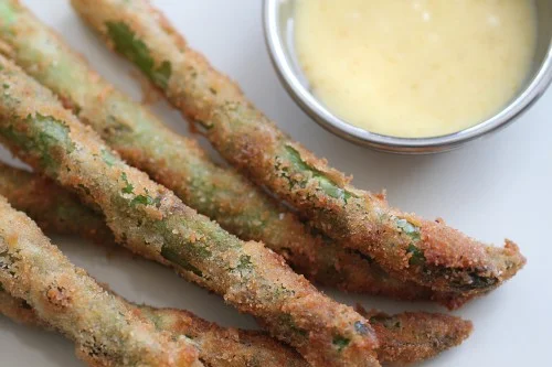 Crispy Asparagus with Fenugreek Aioli