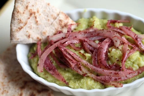 Fava Purée Topped with Sumac Onions