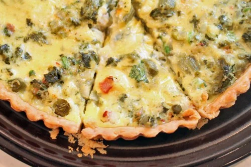 Crab & Callaloo Quiche