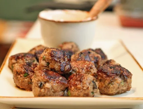 Lamb Meatballs with Quince & Black Olives