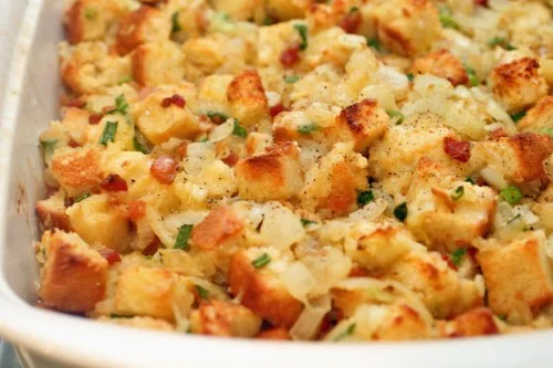 Bacon, Cheddar & Cassava Stuffing