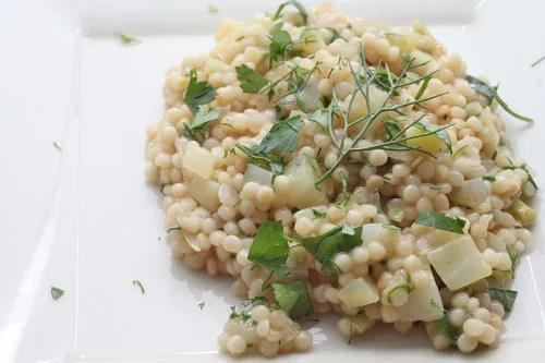 Lemon-Fennel Israeli Couscous Risotto