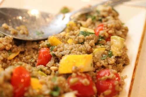 Freekeh with Summer Squash and Brown Butter