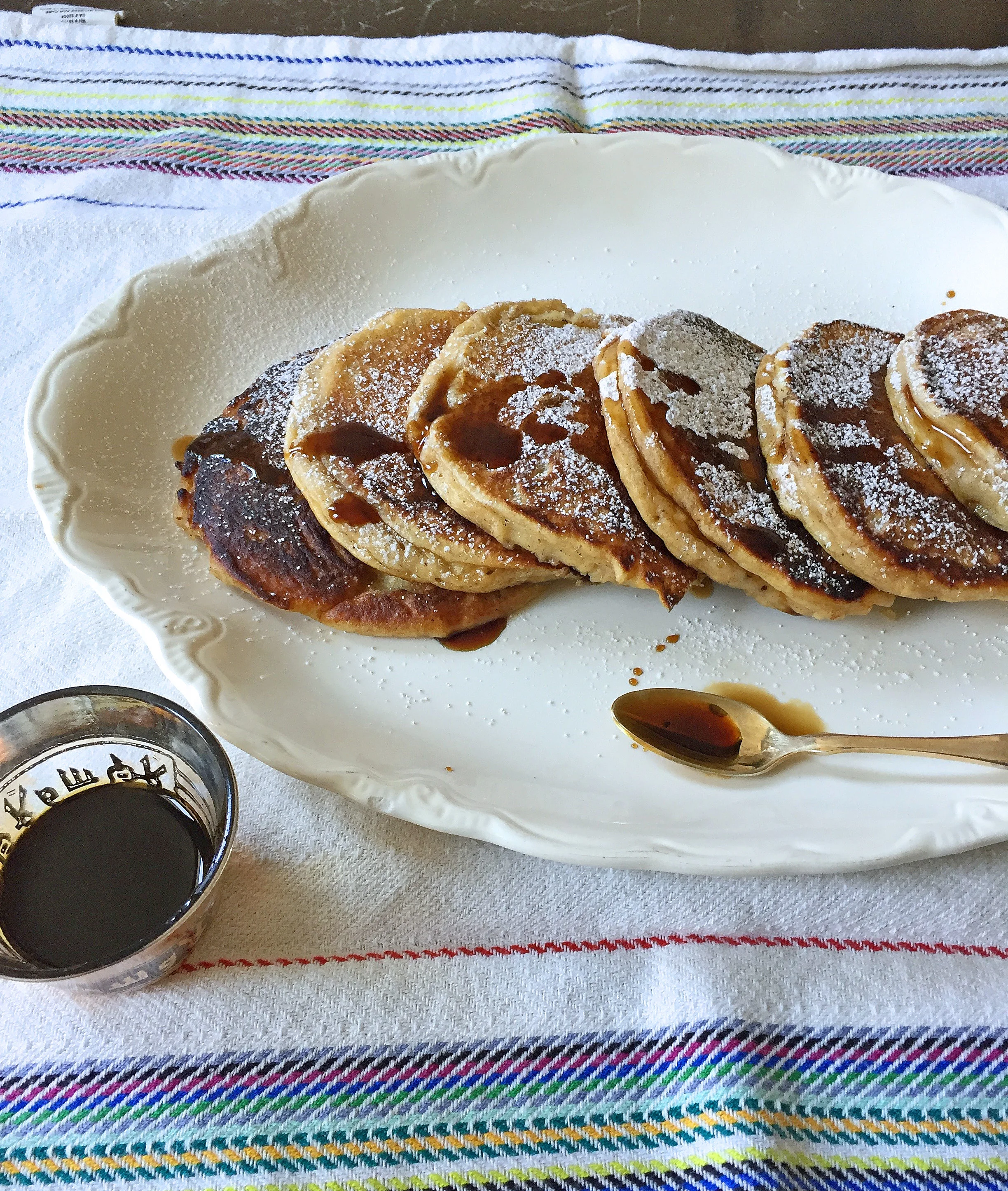 Spiced Ricotta Hotcakes with Pomegranate Molasses