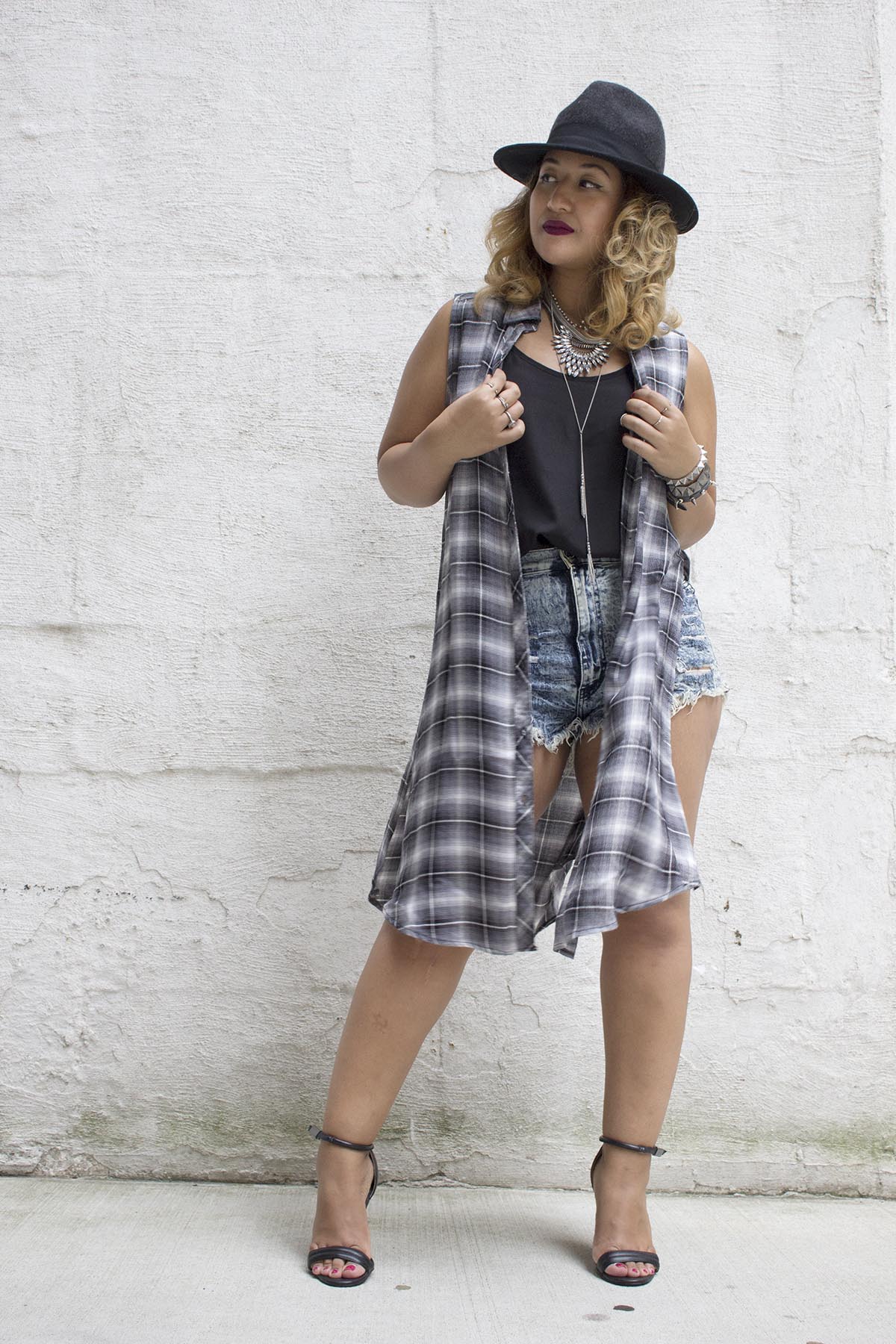 Plaid Long Tunic Shirt Dress 9.jpg