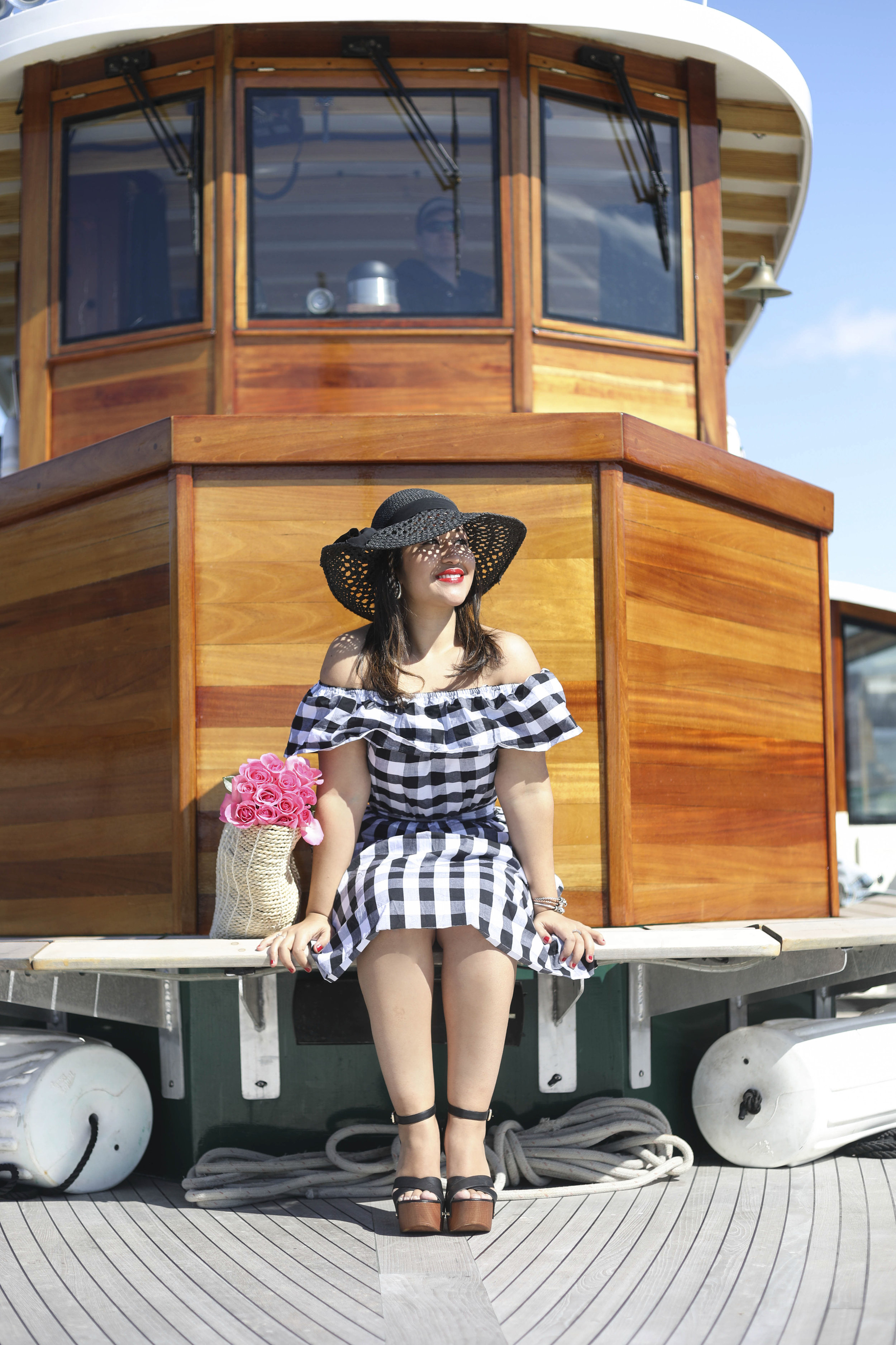 Off the Shoulder Spring Dress x Gingham Print x Make Me Chic x NYC Cruise x Troll Beads