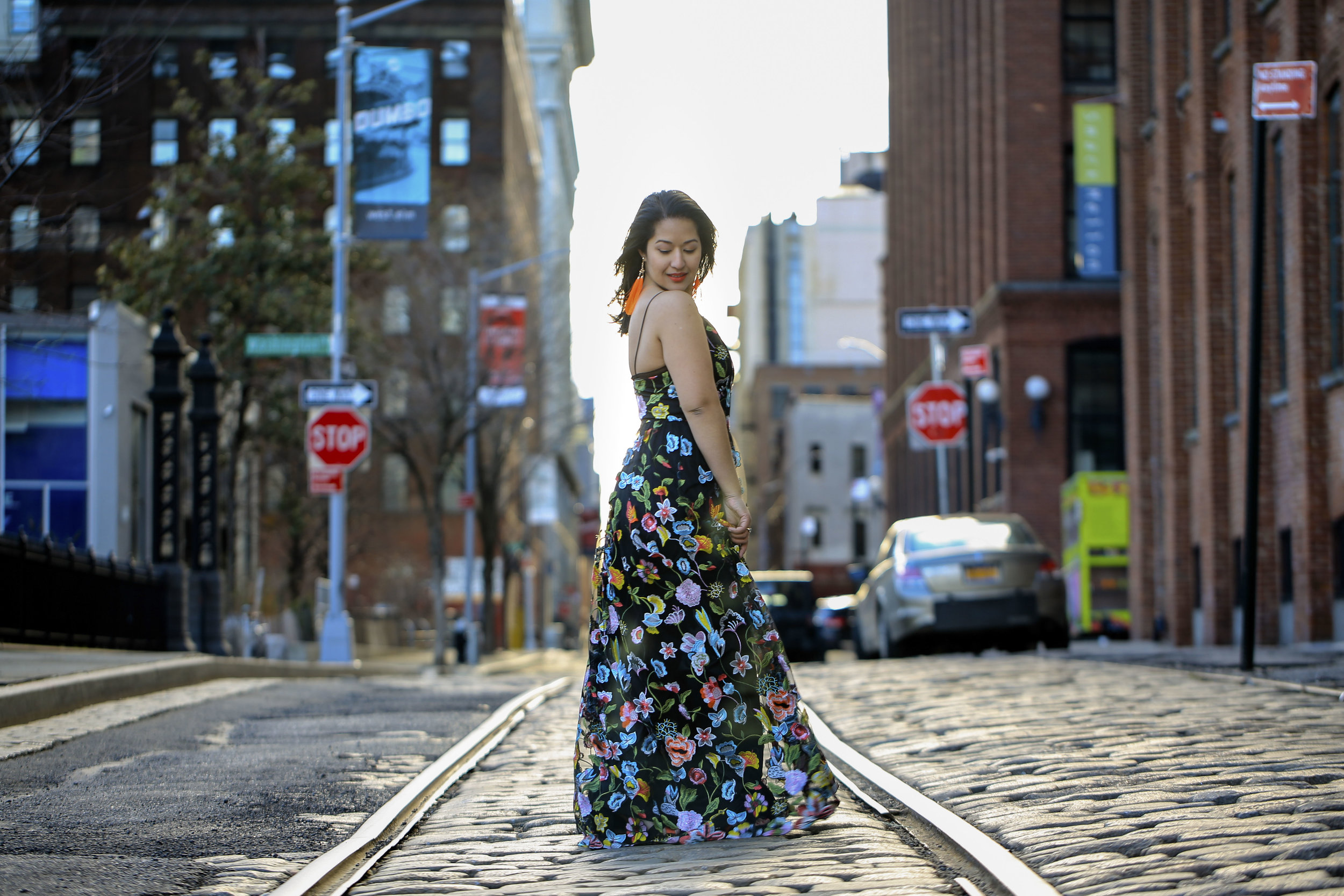 Krity S x Aidan by Aidan Mattox x Embroidered dress and acessories