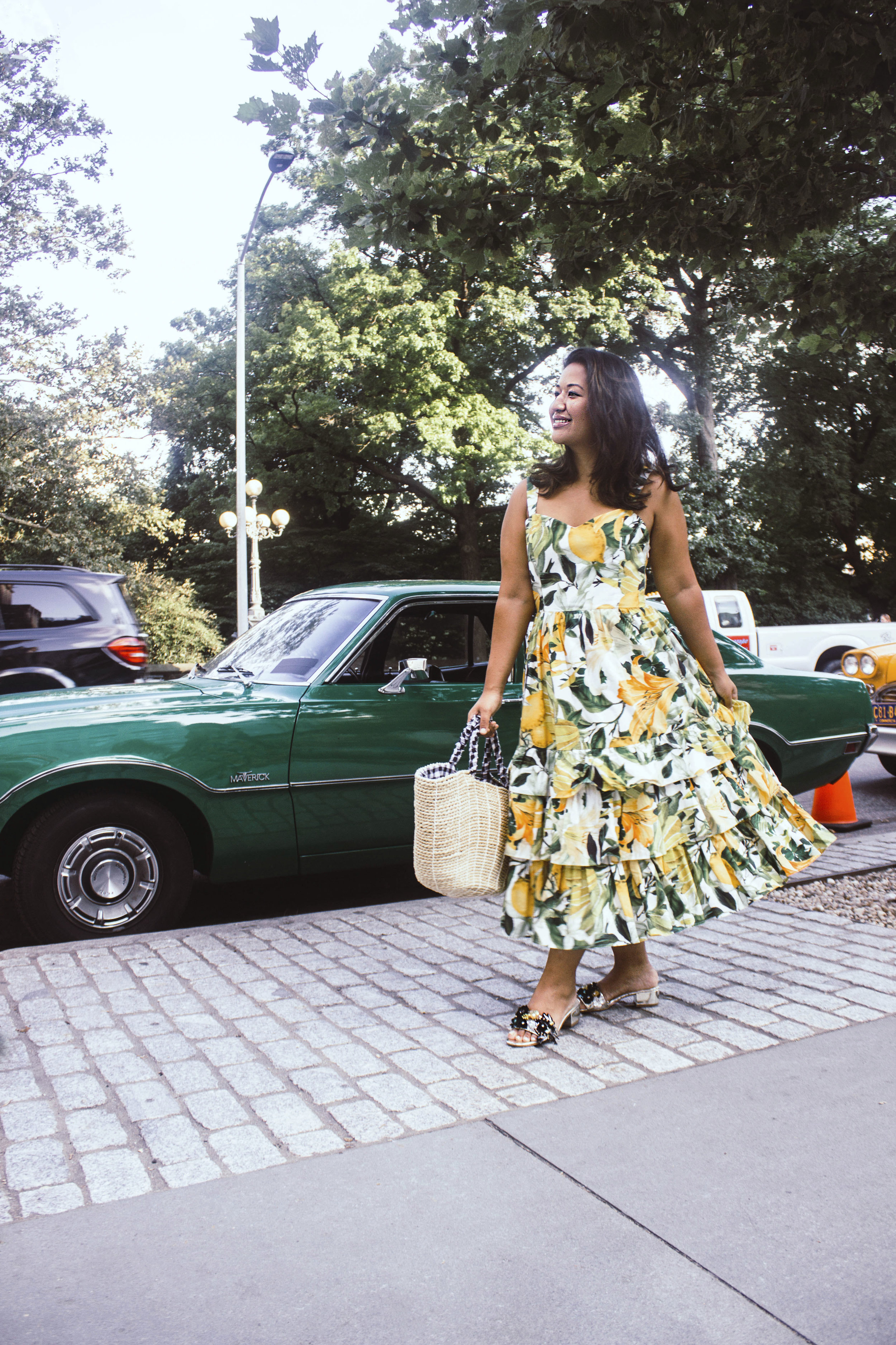 lemon print dress h&m