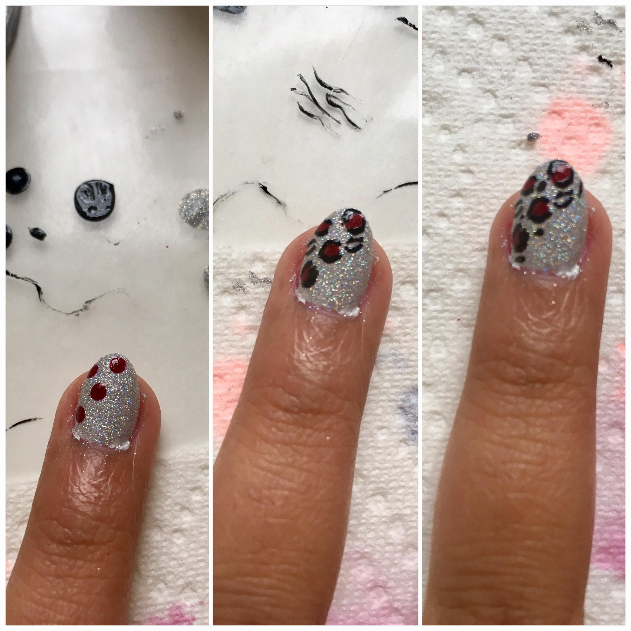 Heroine.nyc nail polish Krity S beauty cheetah print nail art steps