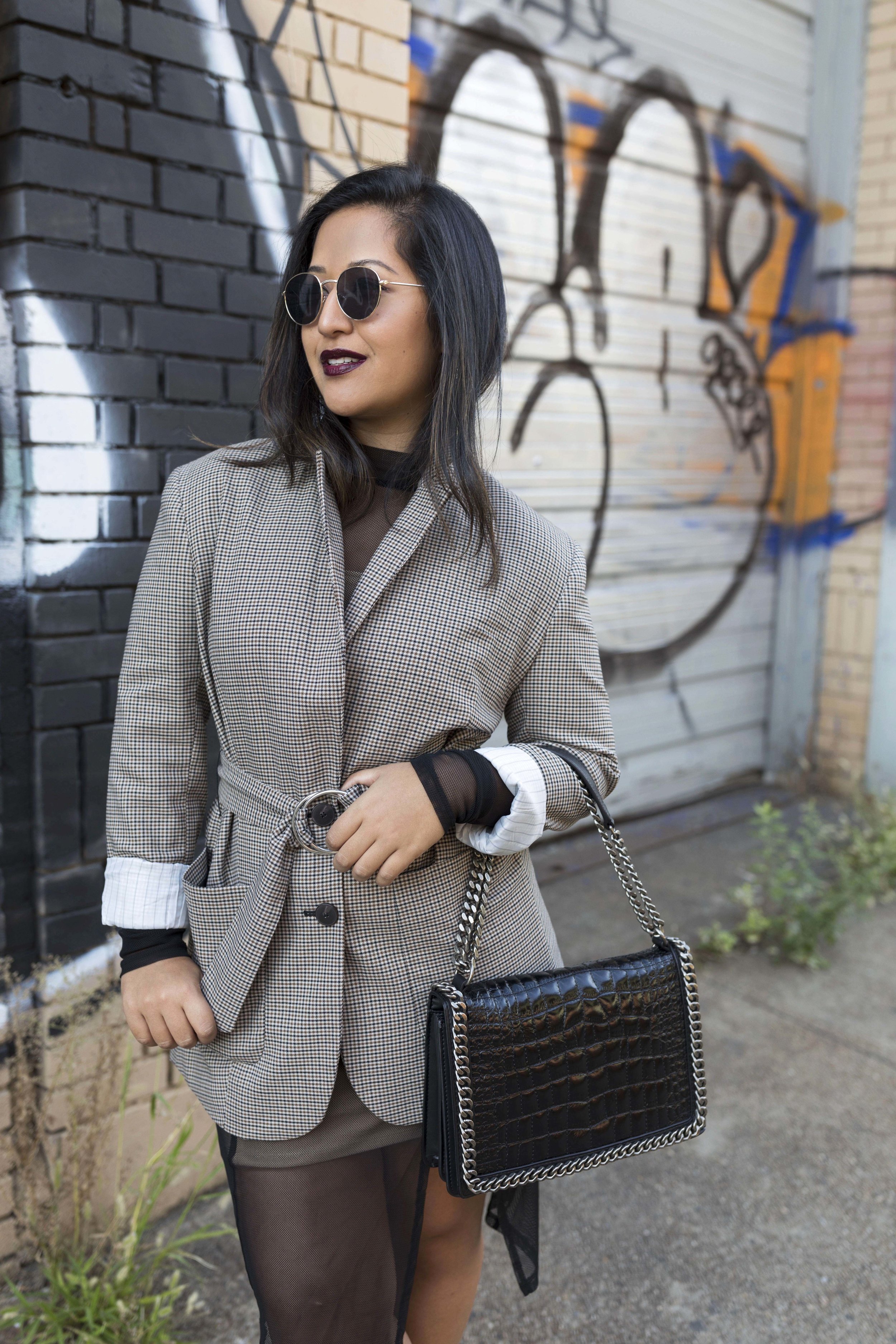 Checkered Blazer Outfit Krity S Fall Look 