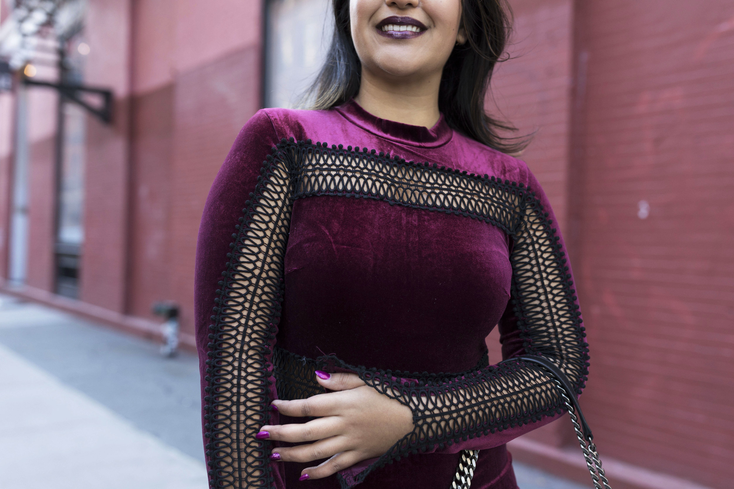 Krity S x Holiday Outfit x Century 21 Burgundy Velvet Dress and Faux Fur10.jpg