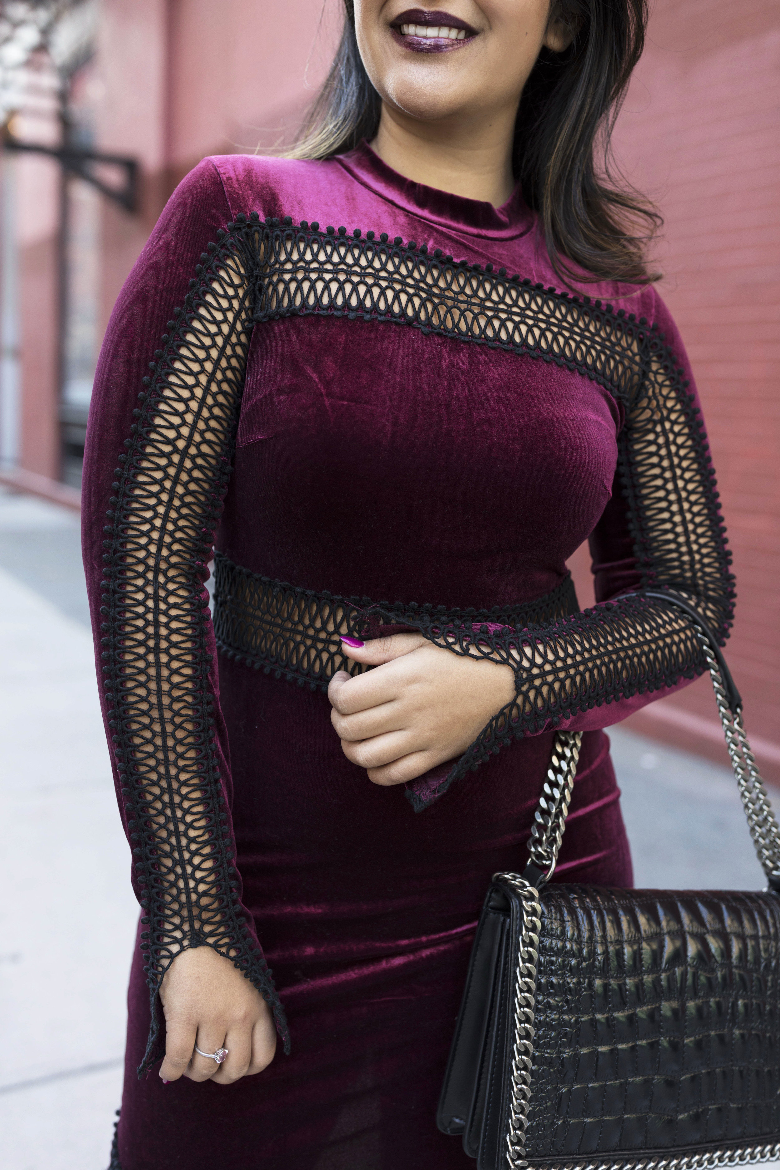 Krity S x Holiday Outfit x Century 21 Burgundy Velvet Dress and Faux Fur11.jpg