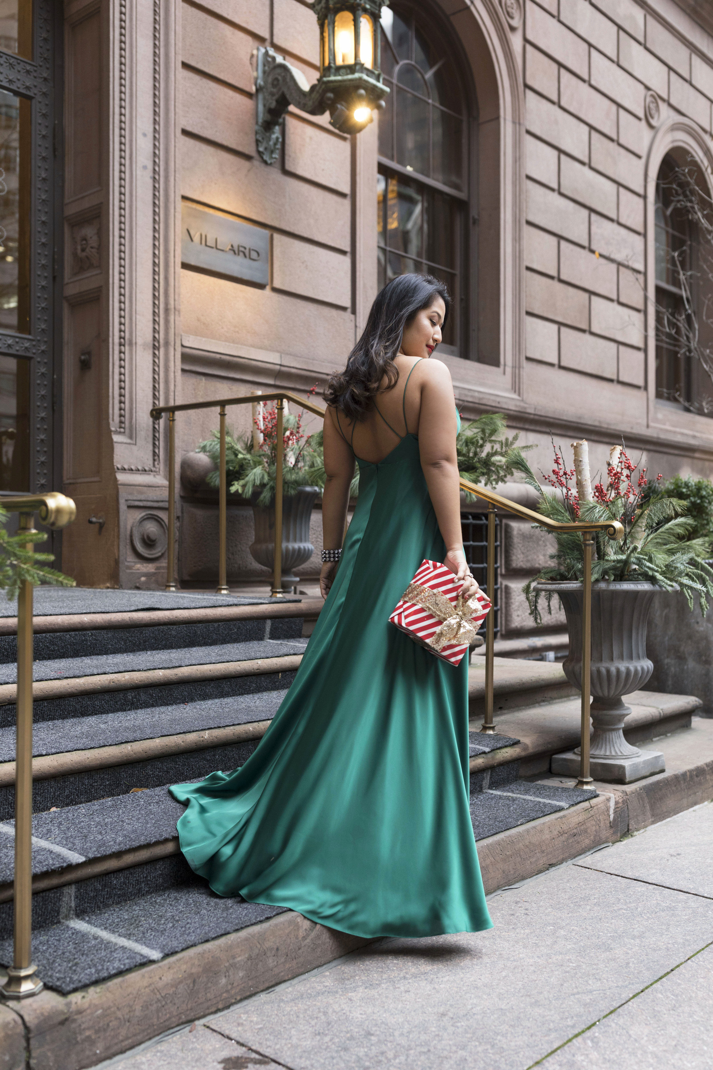 Krity S x Holiday Outfit x Forest Silk Aidan Mattox Gown 5.jpg