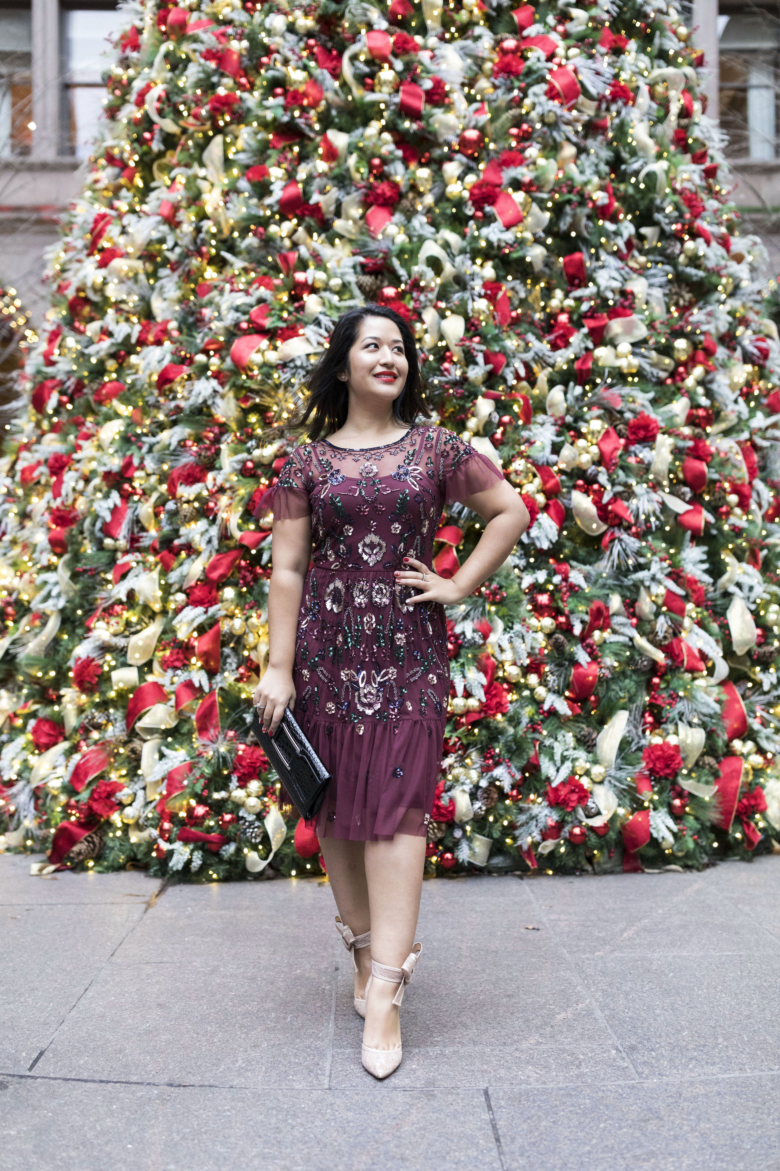 Krity S x Holiday Outfit x Aidan Beaded Burgundy Short Dress10.jpg