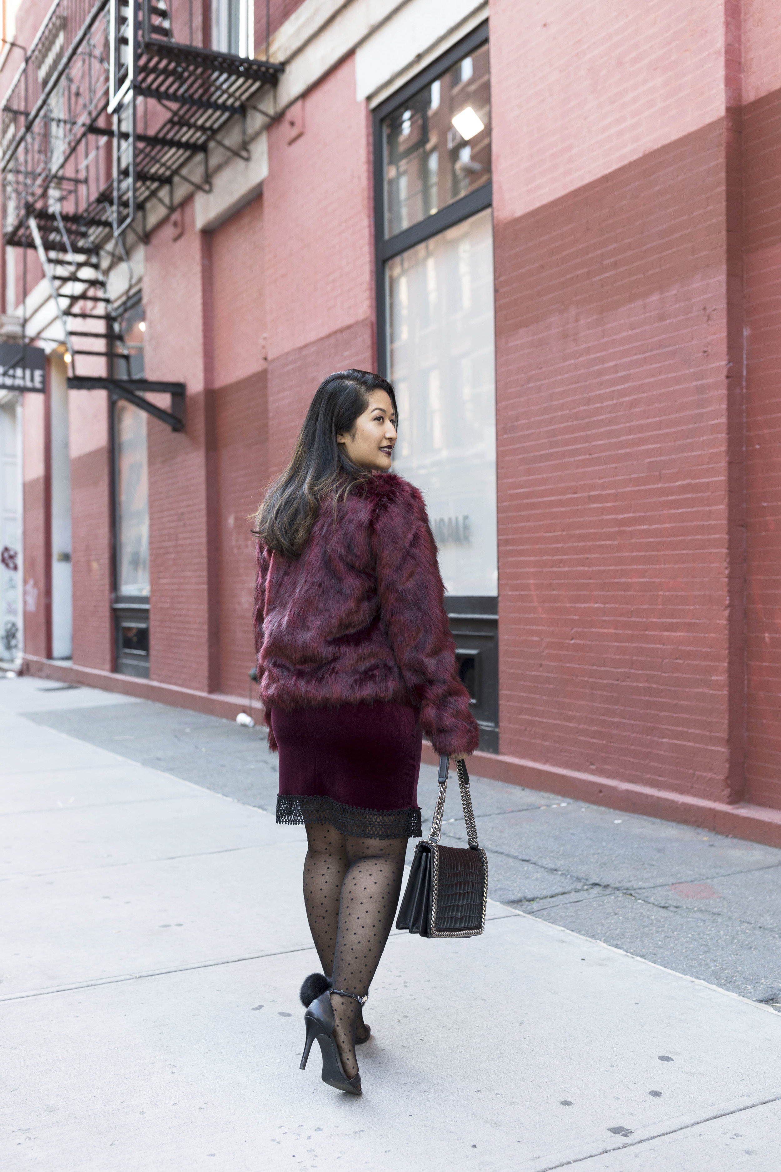 Krity S x Holiday Outfit x Century 21 Burgundy Velvet Dress and Faux Fur3.jpg