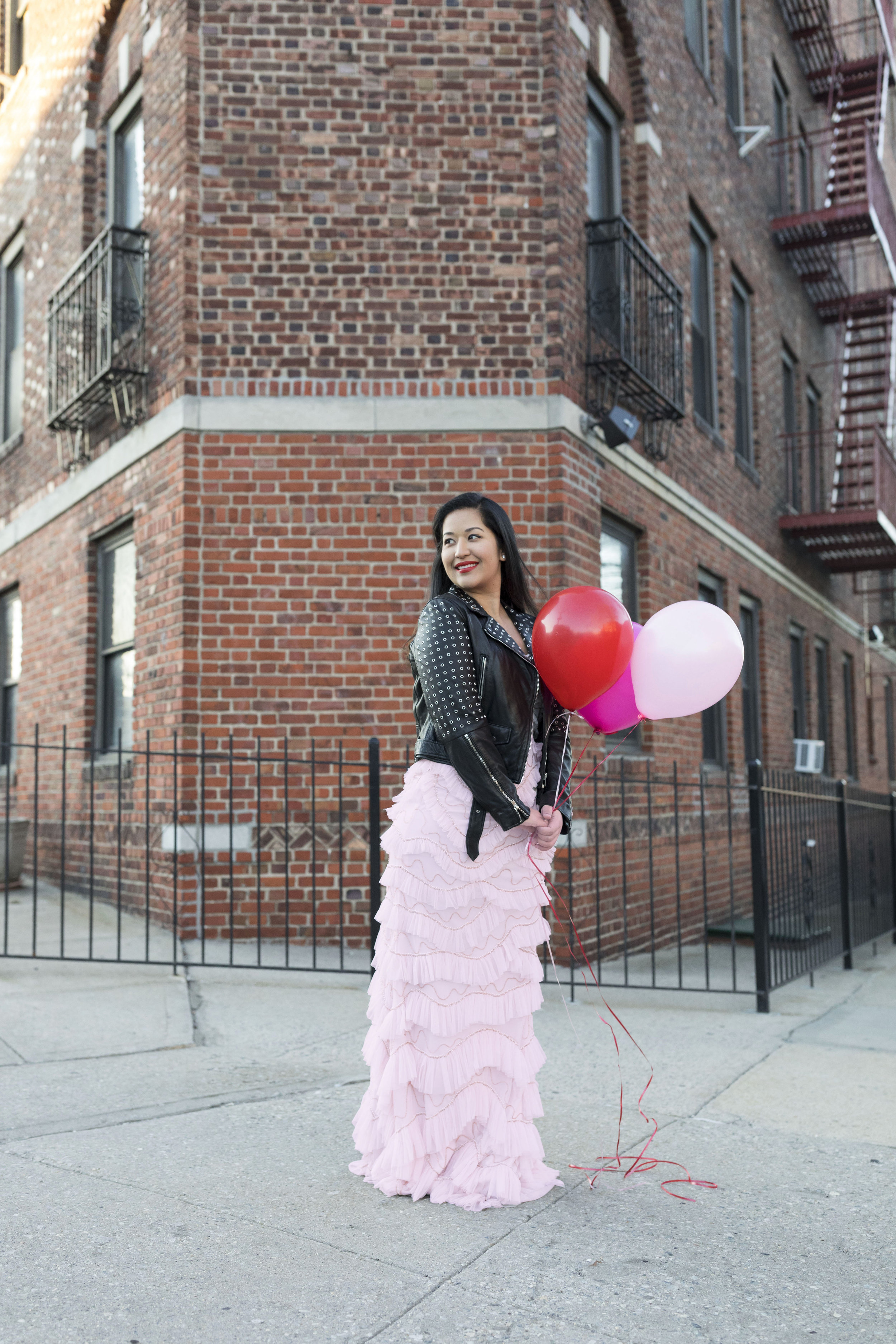 Krity S x Pink Ruffle Aidan Mattox Dress x Valentine's Day6.jpg