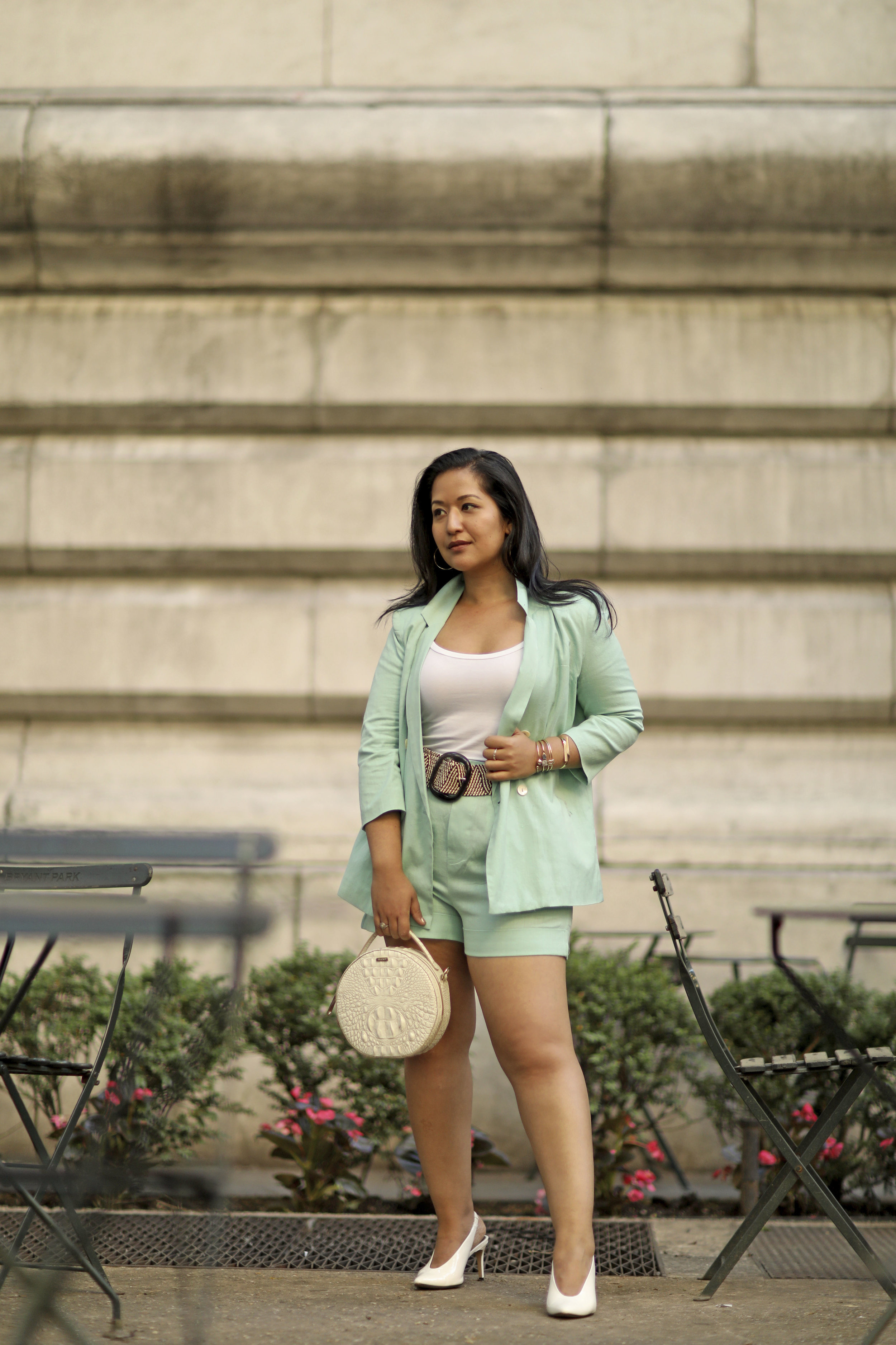 Summer Suit- Mint Color Shorts Linen Suit