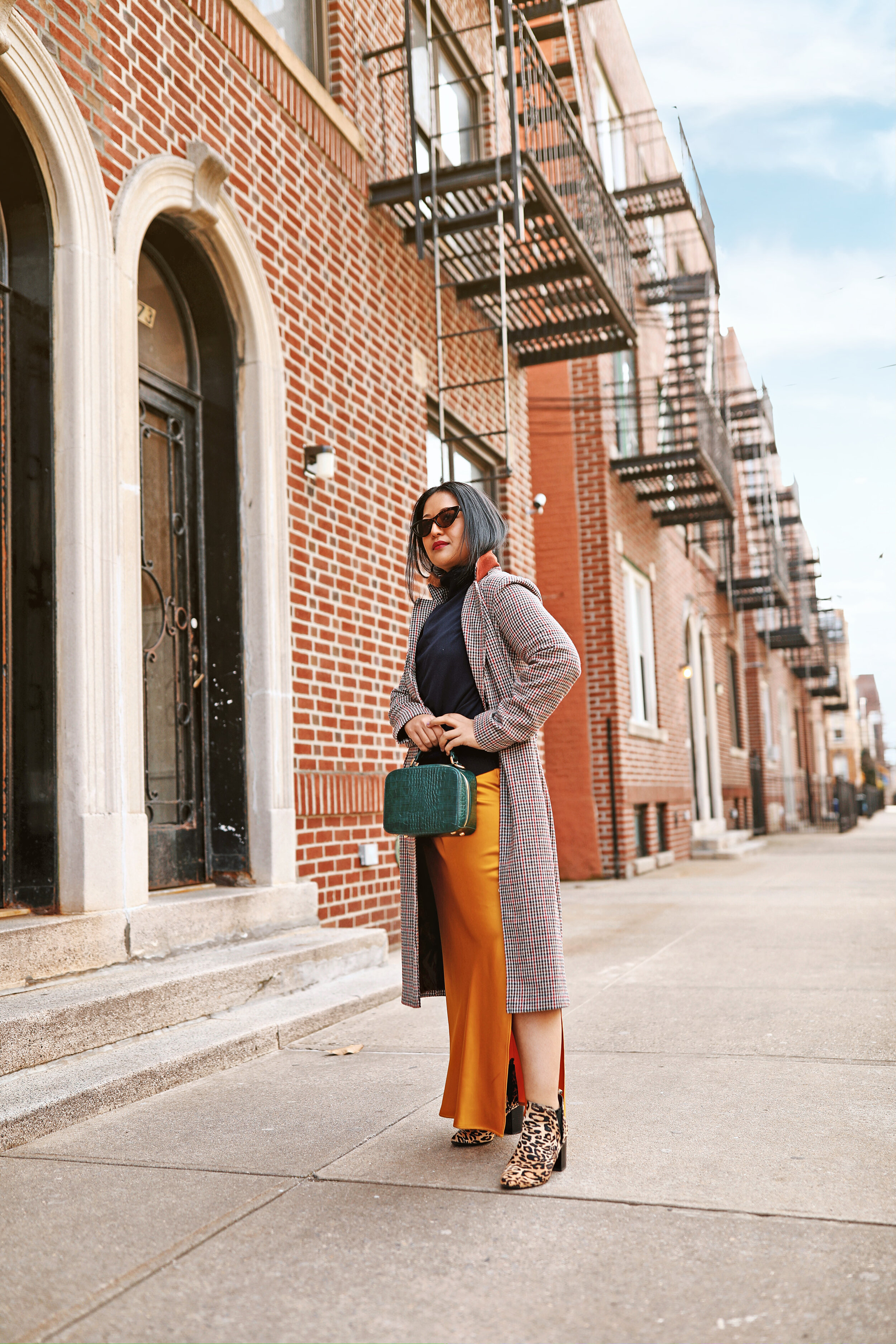 winter slip dress outfit