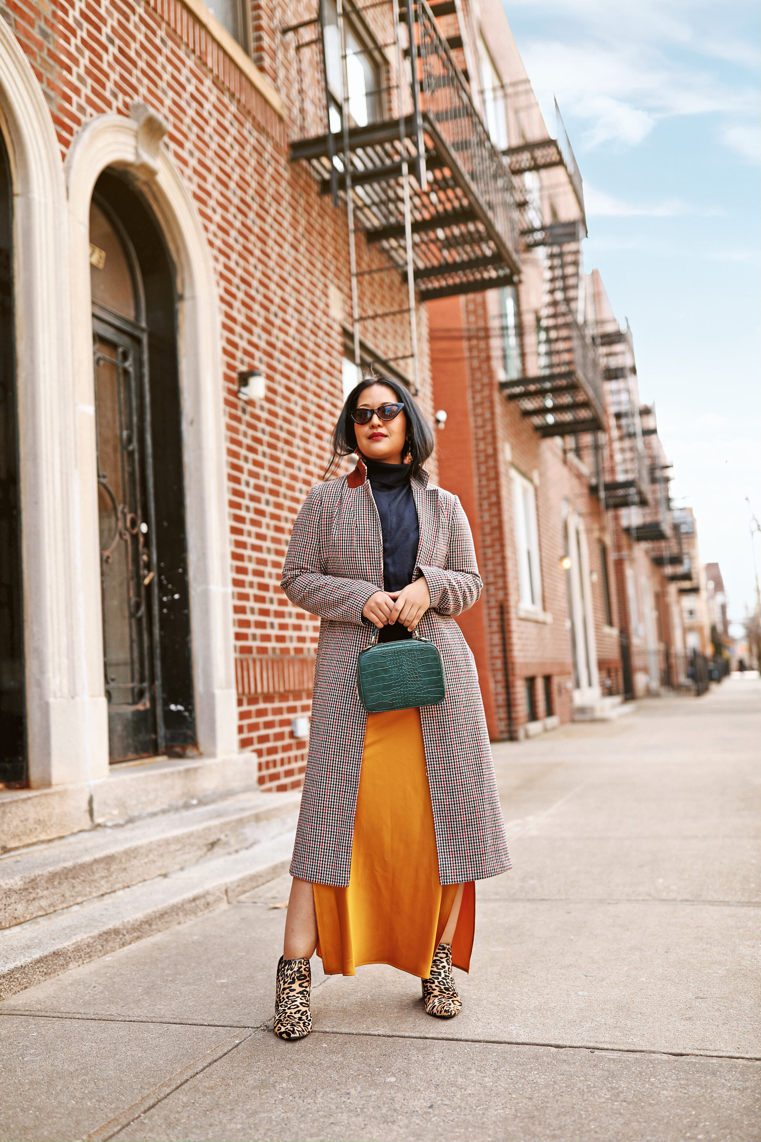 winter slip dress outfit