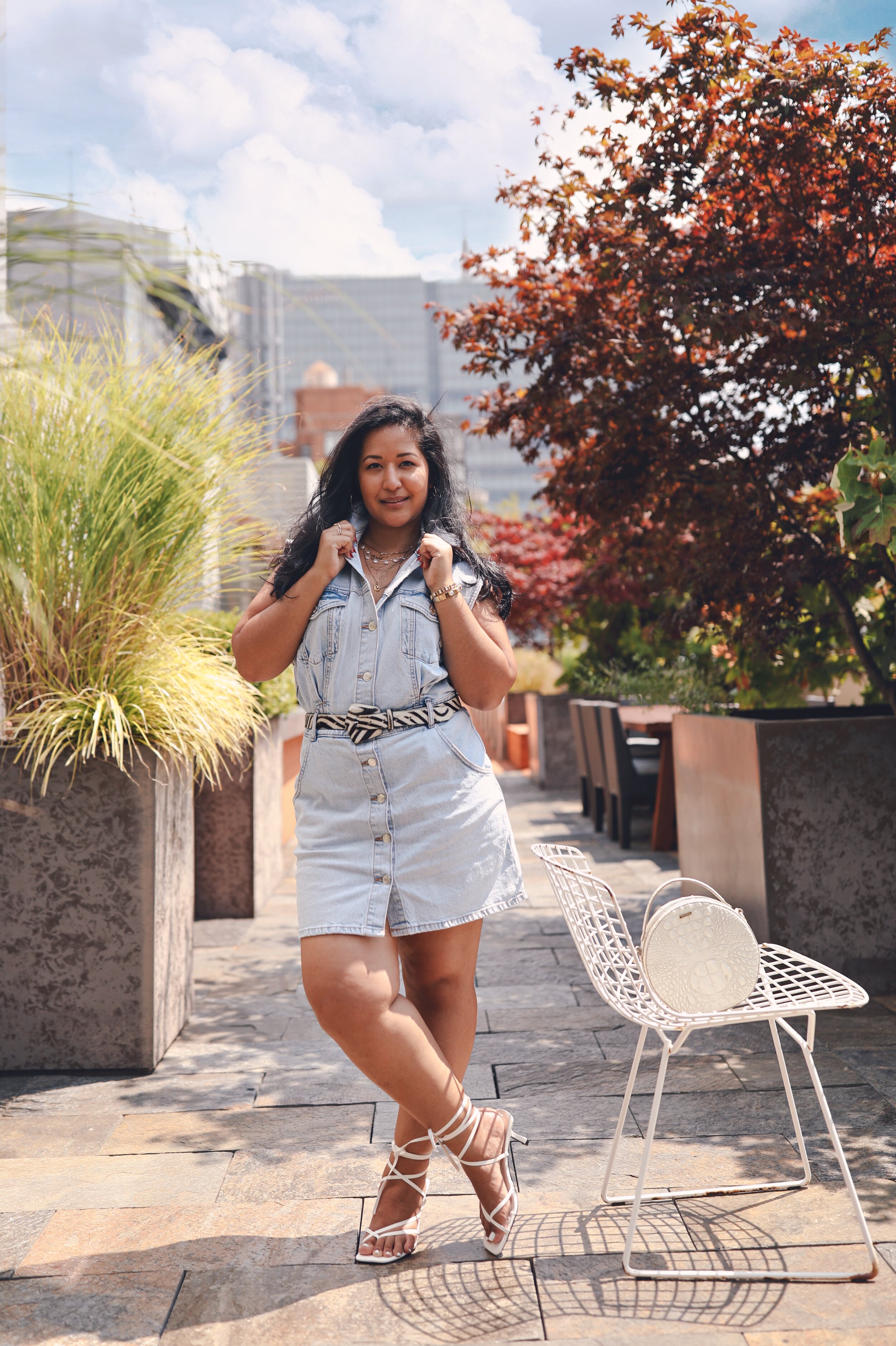 casual Summer outfit denim dress