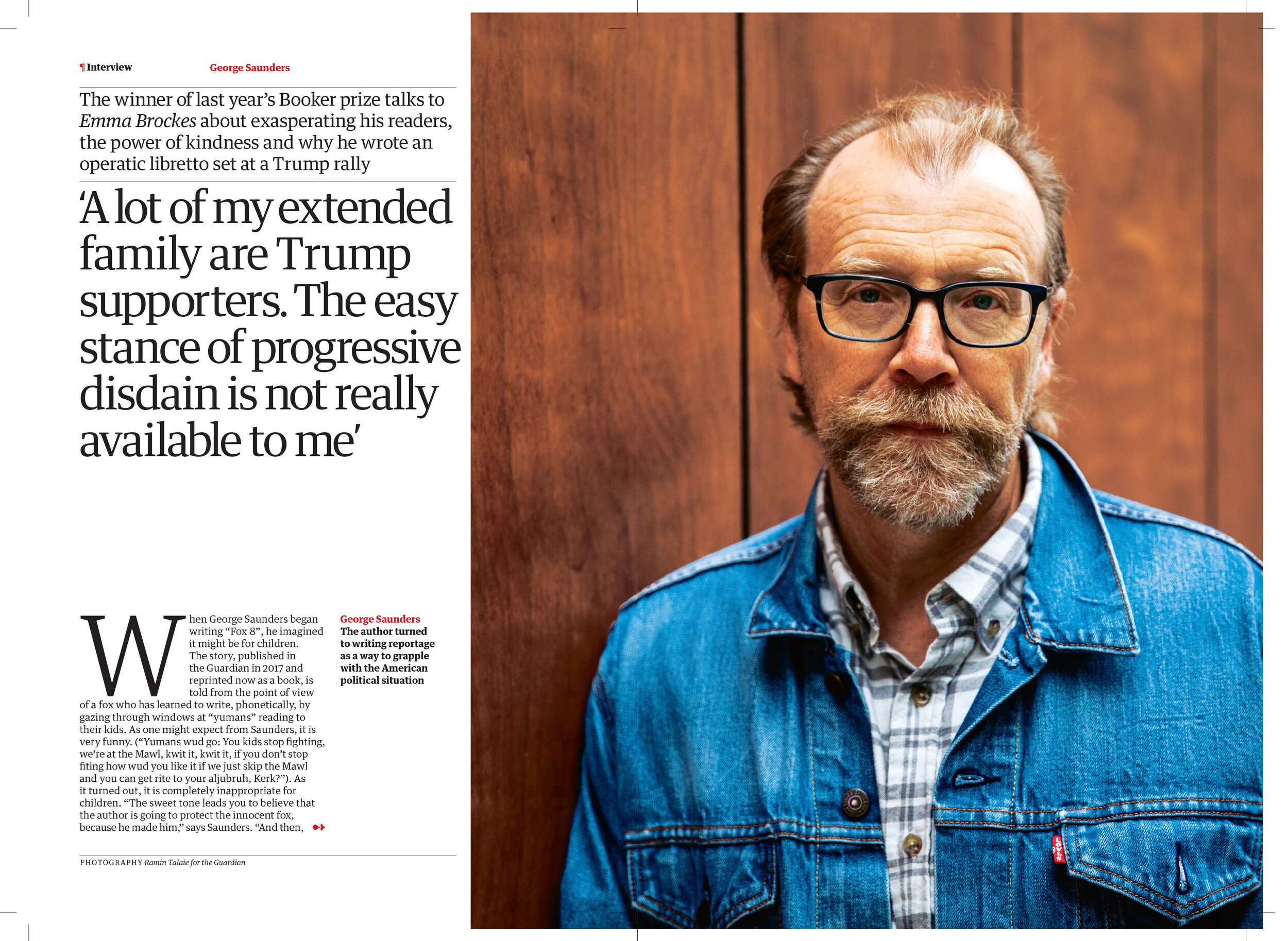 Author George Saunders for The Guardian