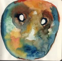 from 100 days of faces 5"x5" watercolor