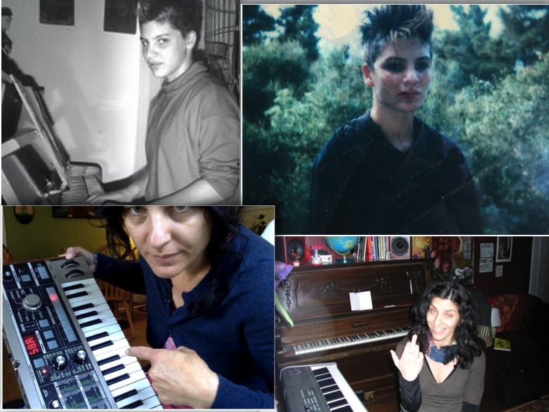 Clockwise from Left to right: My teenage self at the piano, a place where the sounds of chaotic family life disappeared, myself at 14 at home in Santa Barbara, more recently in Seattle, 2009 in Bellingham. Hear some of my music project Halfmoon , and Isle of Horses.