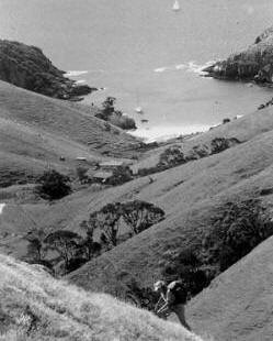   A hiker ascends the slopes above Arid Cove Photo: Mike Waterhouse  