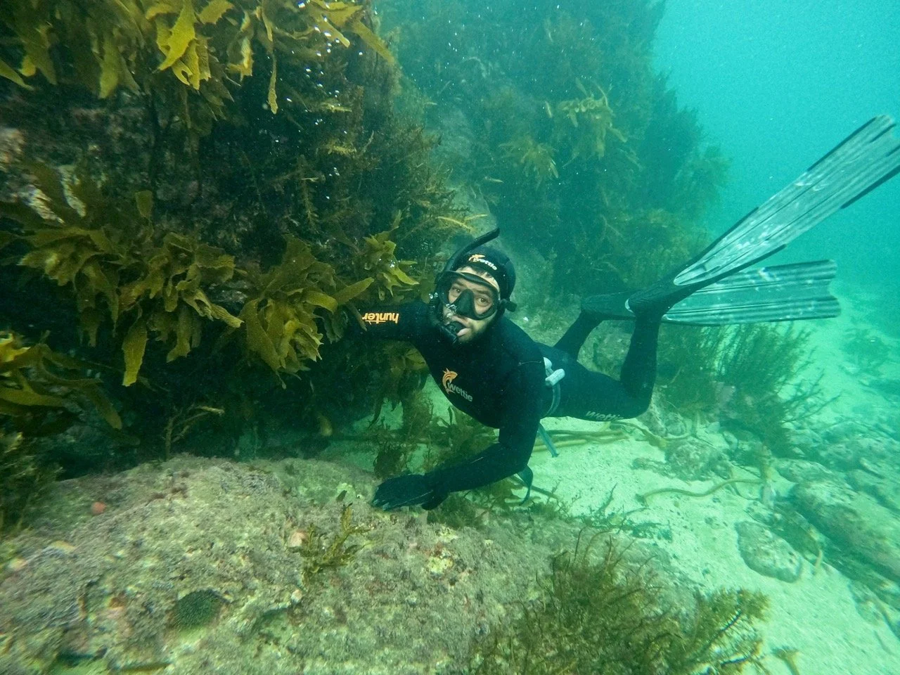   Keepa Wii checking for kūora nests in Katherine Bay (Credit: Glenn Edney)  