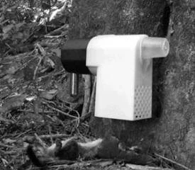   The Richard Henry self-resetting kill trap for rats, oppossums and stoats has been developed by DOC.    Crown Copyright Department of Conservation    Te Papa Atawai Photo: Herb Christophers  