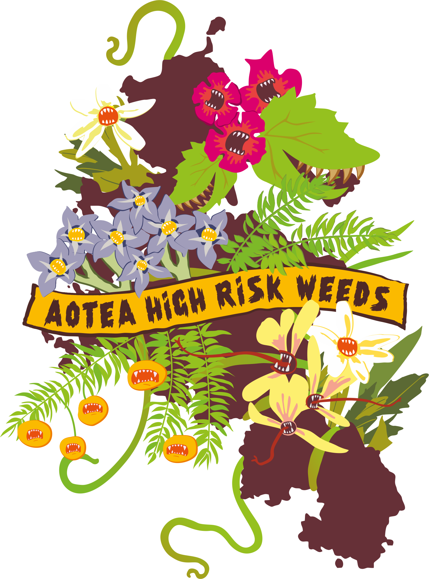  Aotea High Risk Weeds Logo designed by Sarah Matthews  