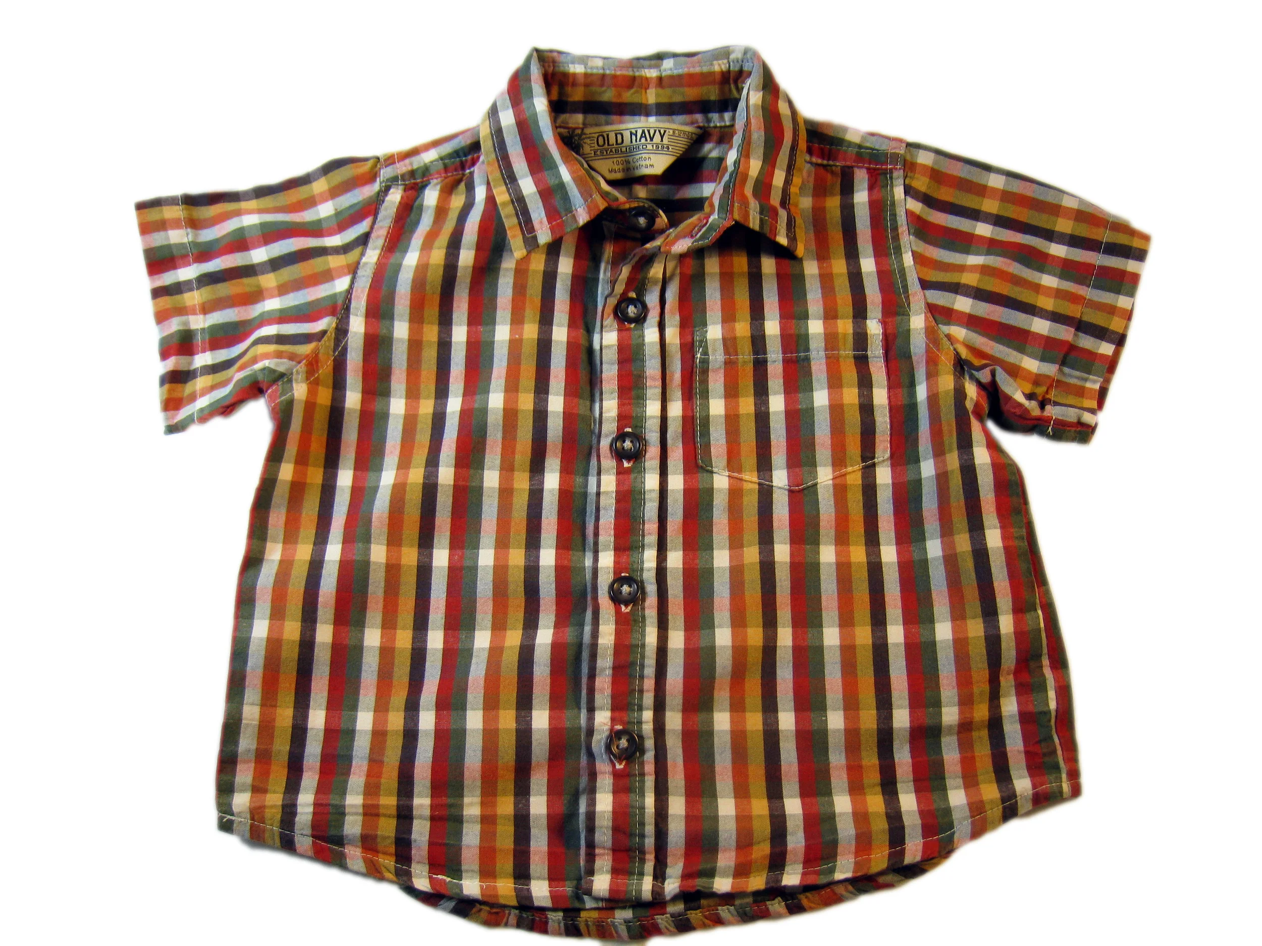 Old Navy Plaid Shirt l Size 6-12 months