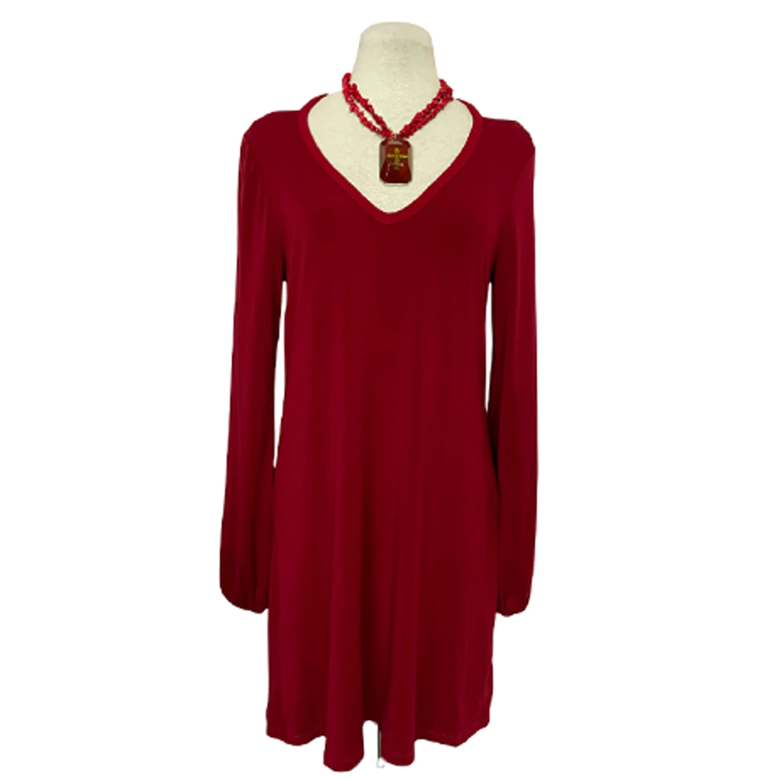 Michael Stars Red Cold Shoulder Long Sleeve Dress l Size S
