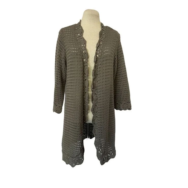 Liz Claiborne Crochet Duster Sweater l Size M