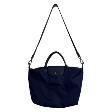 Pre-Loved Longchamp Mini Pouch handle with original strap Navy color