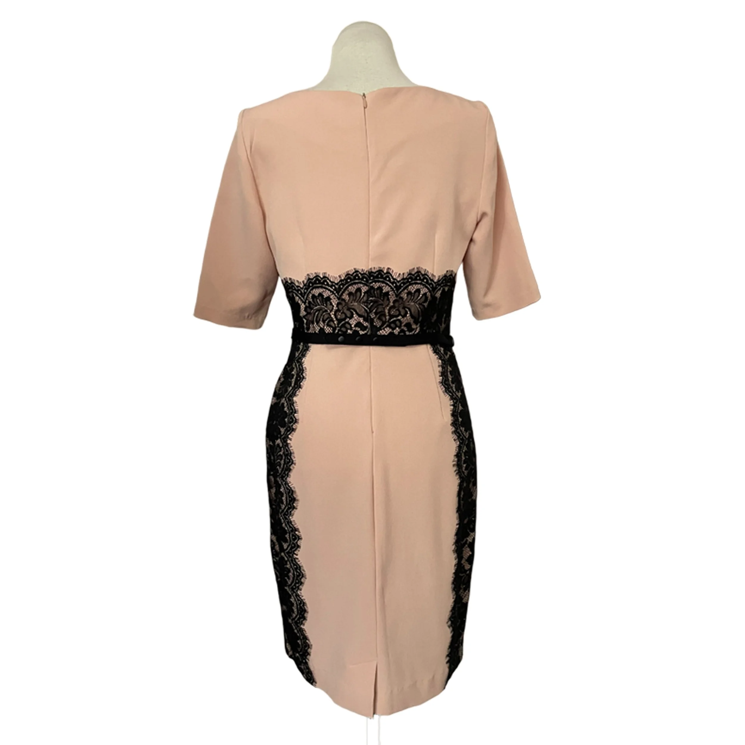 ivory lace dress short Short wedding dress ,Open back lace midi sleeveless ivory dress 1143