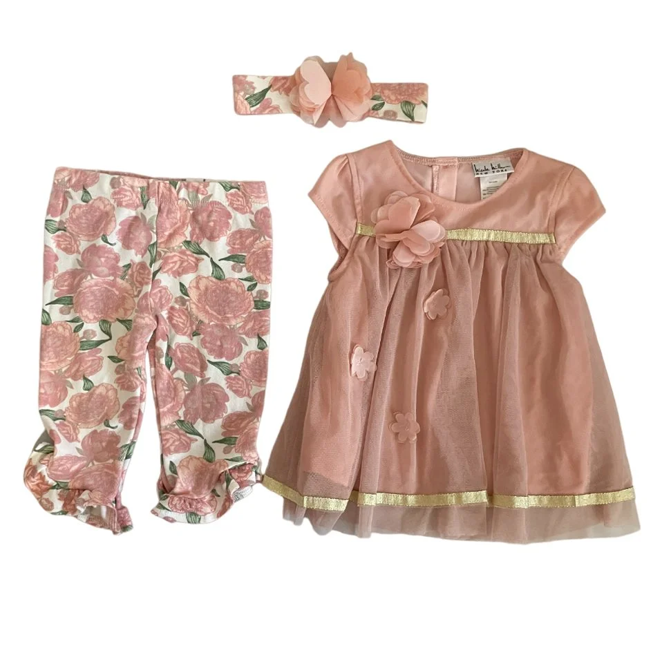 Nicole Miller Dress & Pant Set l Size 24 Months