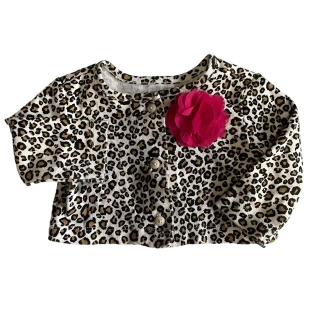 Made With Love by Place Leopard Shrug l Size 3-6 Months