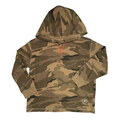 Wrangler Jeans CO. Green Camo Long Sleeve Hoodie l Size 4/5